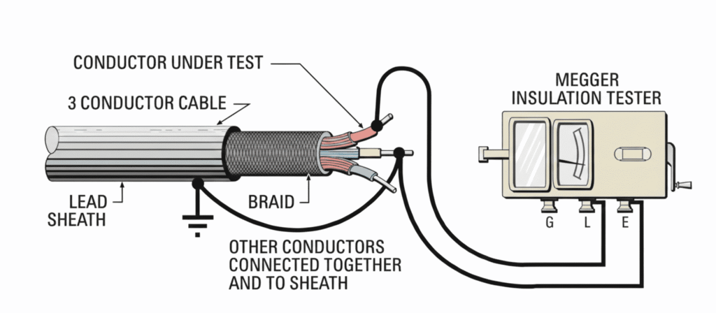 
Insulation resistance test on 