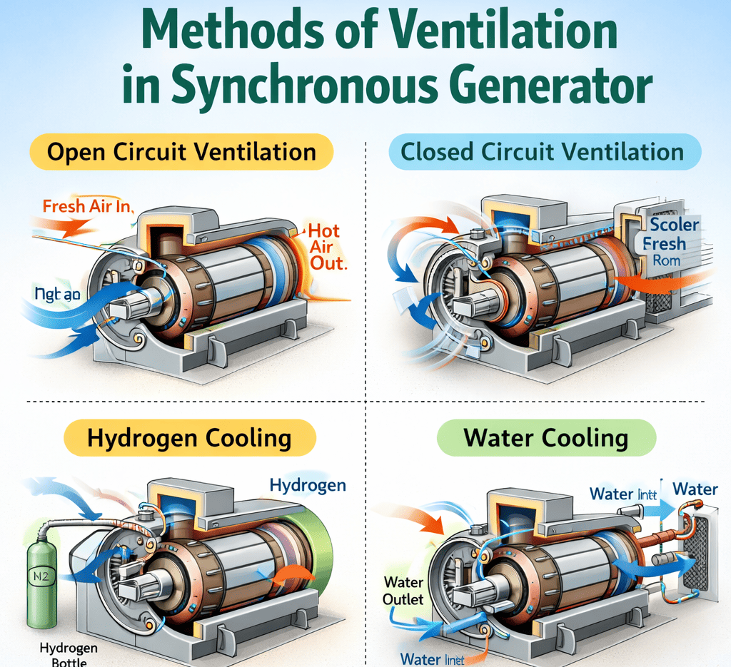 Methods of Ventilation in Synchronous Generator